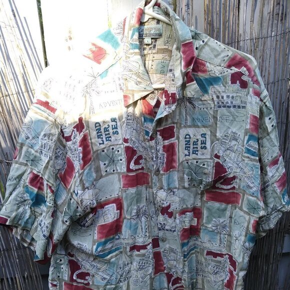 Campia Other - Campia Lightweight Travel Hawaiian Rayon Short Sleeve button Down - Men - L